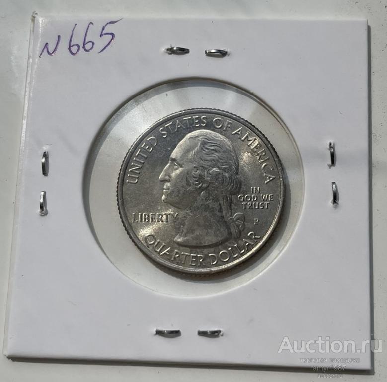 США. 25 центов (P) (квотер) 2011, Национальный парк Глейшер, АЦ, UNC № 665