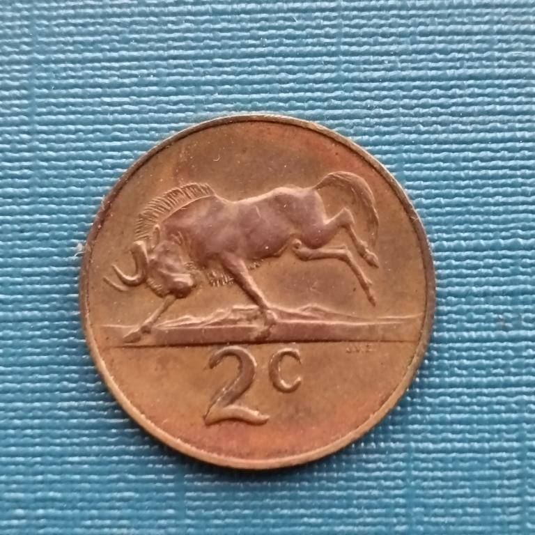 Южная Африка, ЮАР 2 цента 1965 год