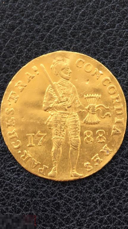 Золотая монета 1 Дукат 1788г. Голландия, Западная Фрисландия.