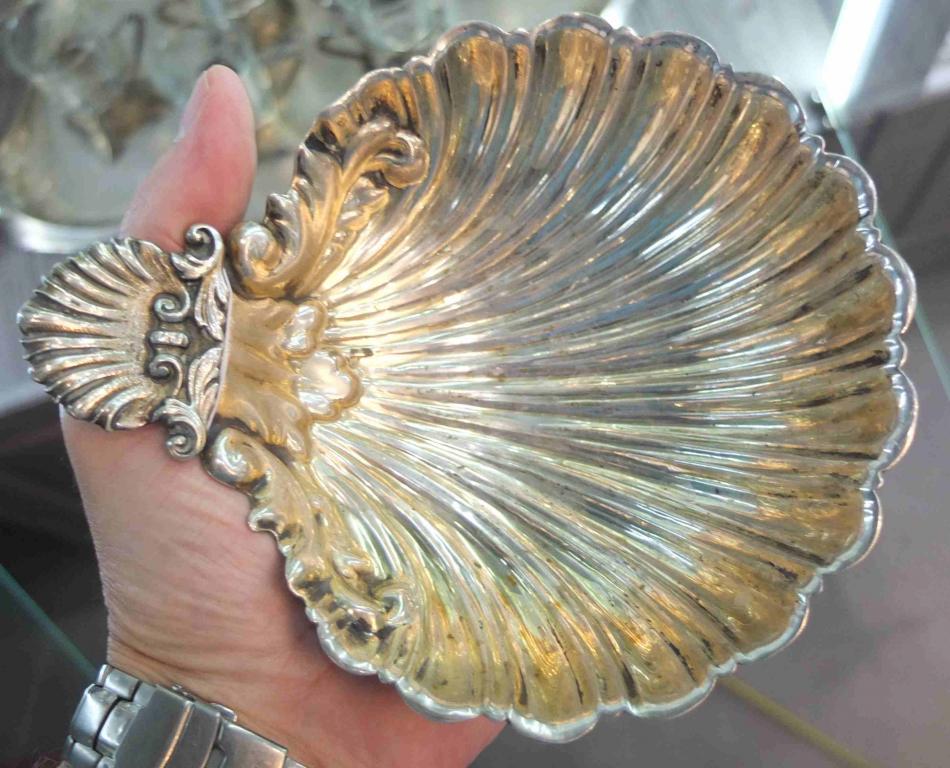 серебряная икорница, серебро, старая Европа