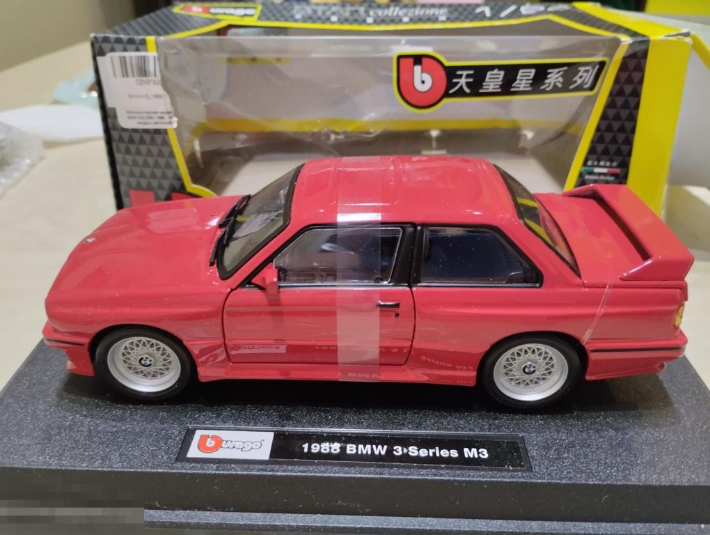 burago 1988 BMW 3 Series M3 Красный! (новый) 1:24 3498545