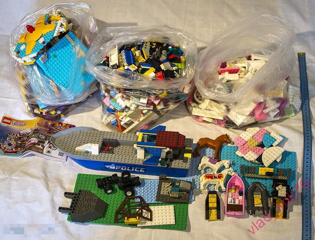 Контструктор микс LEGO Лего Friends и другие, 3.5кг. оригинал + аналог
