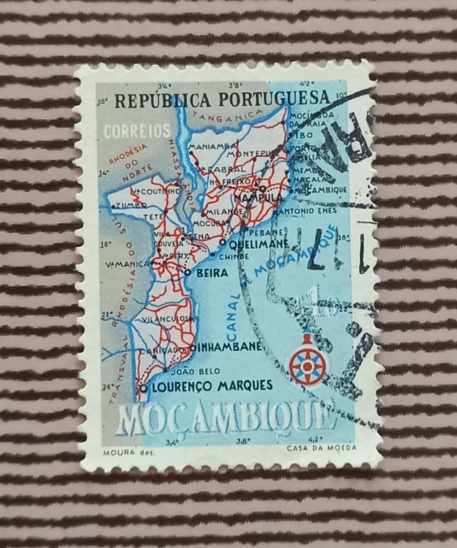 Мозамбик 1954 год  Карта Мозамбика Гаш