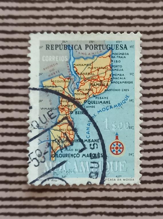 Мозамбик 1954 год  Карта Мозамбика Гаш