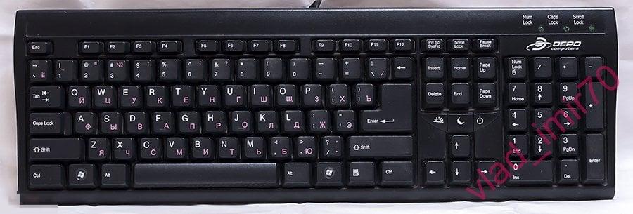 Клавиатура DEPO KWD 820 Black PS/2