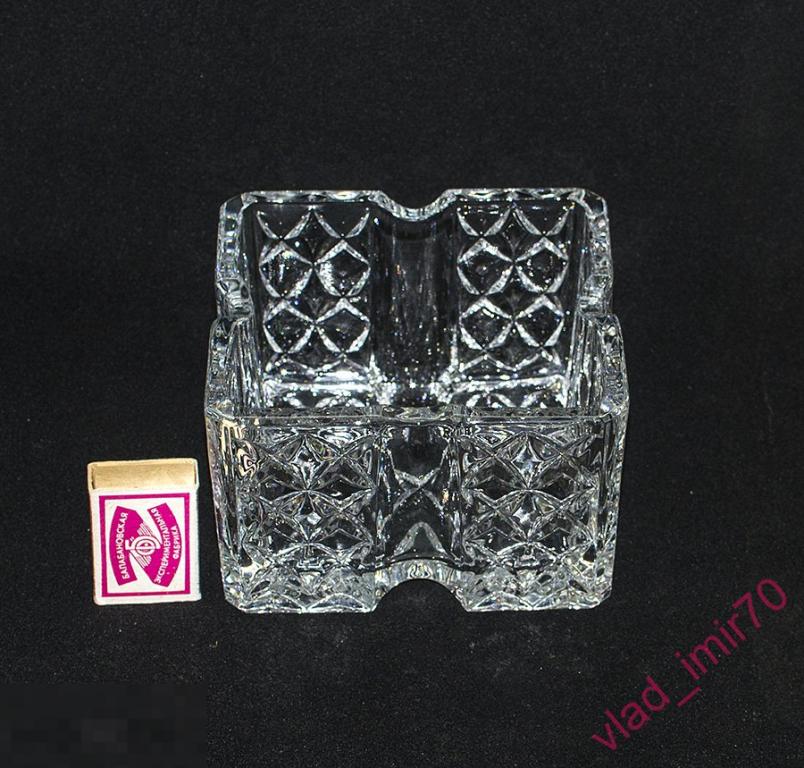 Салатник конфетница ваза стекло хрусталь тяжелая СССР