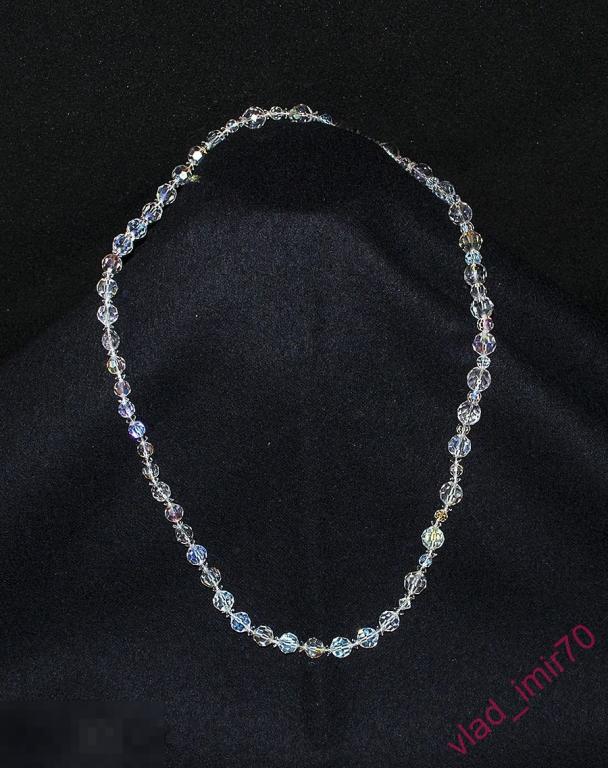 Бусы ожерелье перламутровое стекло Чехословакия СССР