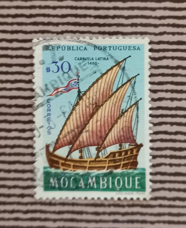 Мозамбик 1953 год Флот Судно  Каравелла, 1460 г. Гаш