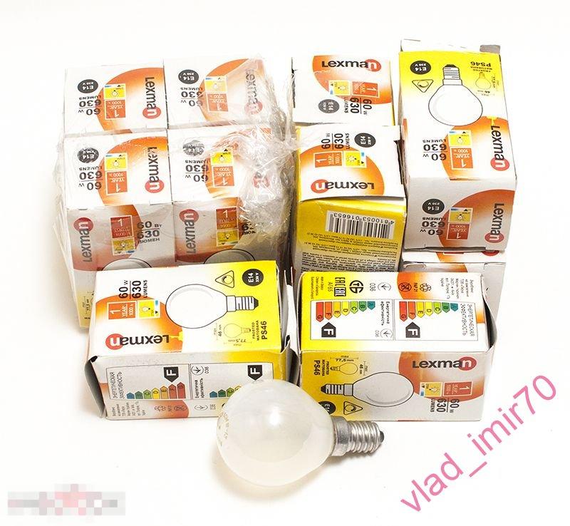 Лампа накаливания Lexman E14 60Вт новые