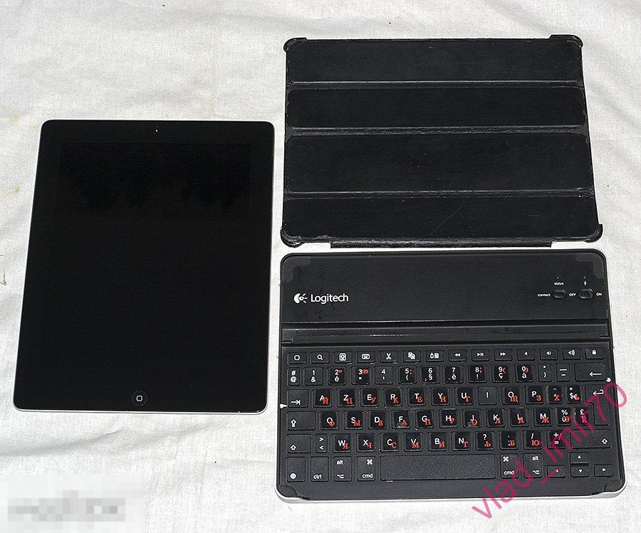 IPad 2 A1395 16gb (чехол, Logitech ZAGG Keyboard) ремонт запчасти