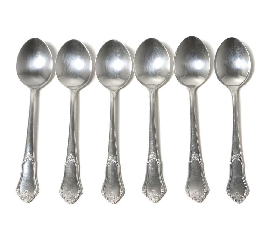 Cеребряные кофейные ложки, 6 шт​. Швеция, 1956 год.