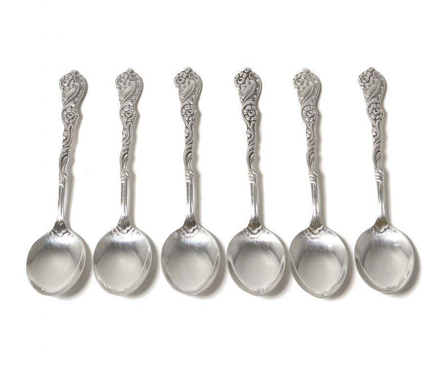 Серебряные кофейные ложки, 6 шт. Швеция, 1952 год.