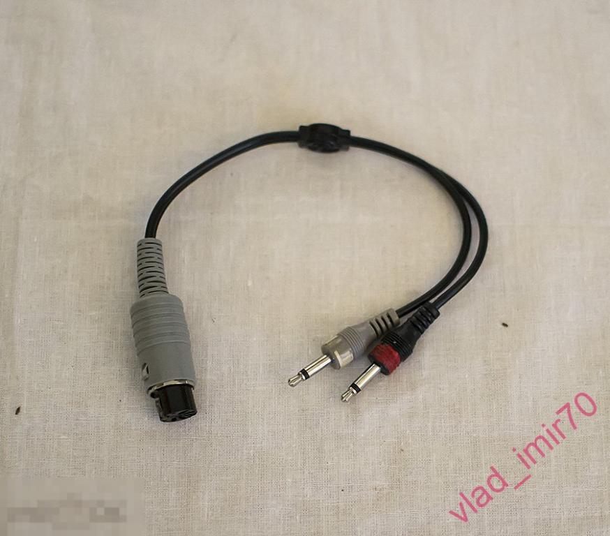 Кабель шнур переходник DIN 5 pin (мама) на 2 Jack 3.5мм СССР