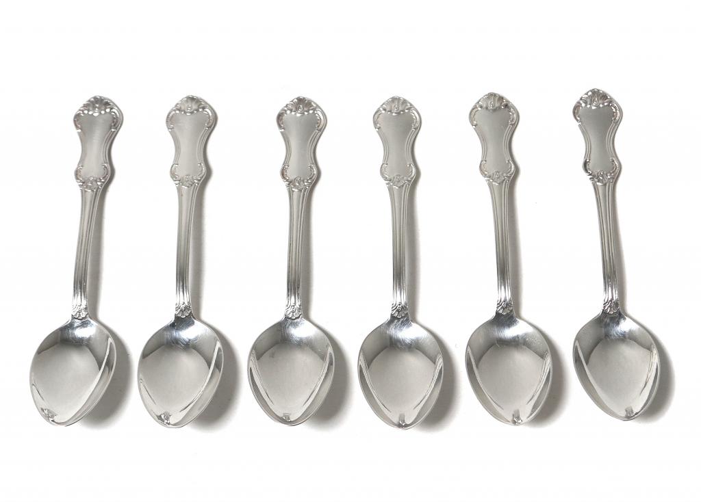 Серебряные кофейные ложки, 6 шт. Швеция, 1952 год.