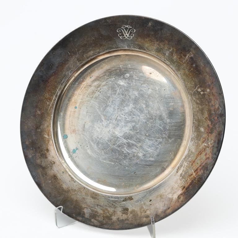 Серебряная подставка или поднос. Швеция, 1929 год.