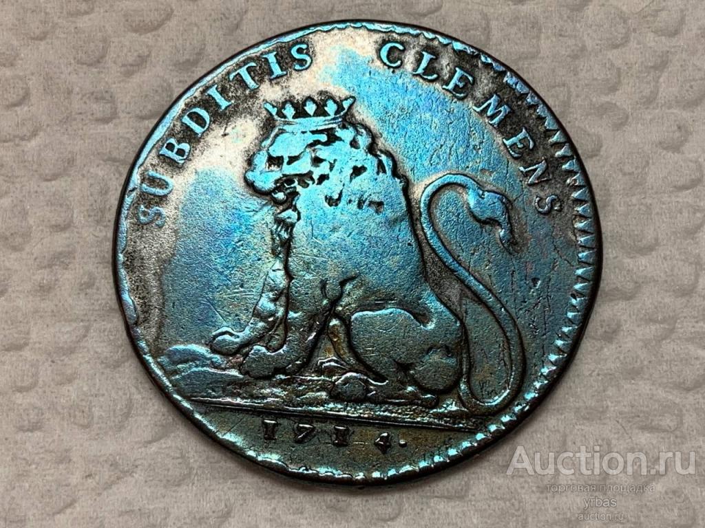 Германия. жетон 1714 г. Йозеф Клемент Баварский, вернувшийся из ссылки