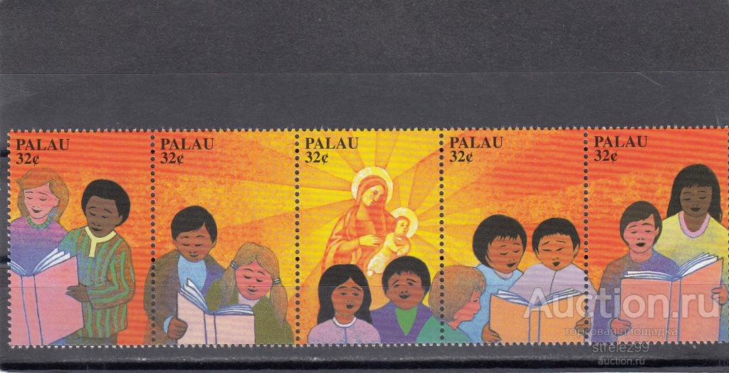 PALAU ПАЛАУ   Религия Рождество Сцепка 1997  Сост** MNH
