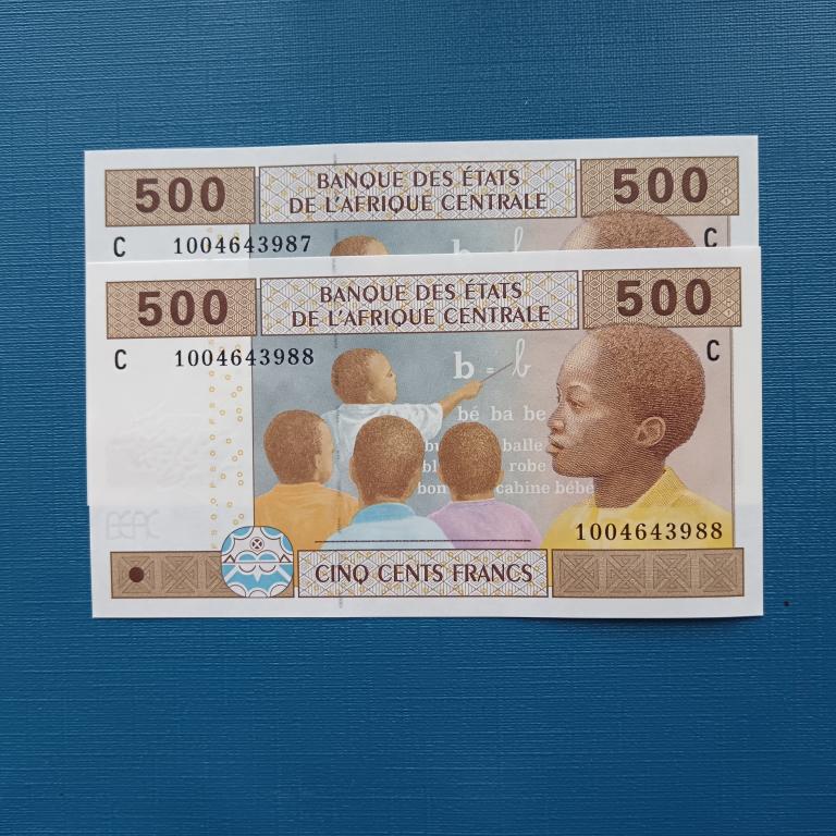 Чад 500 франков 2002 год пресс альбом 5