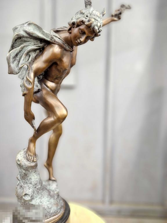 Гермес 032 (большой) Меркурий. Боги. Торговля. Бронза. Статуэтка.