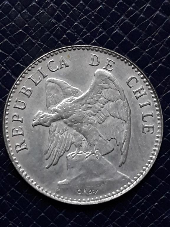 Чили 20 сентаво 1919 КМ 151.3
