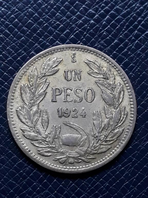 Чили 1 песо 1924 КМ 152.6
