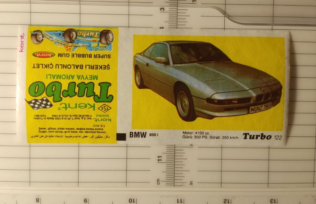 Вкладыш Turbo Black № 122 и обертка, нарезка из Ленты (Рулона)