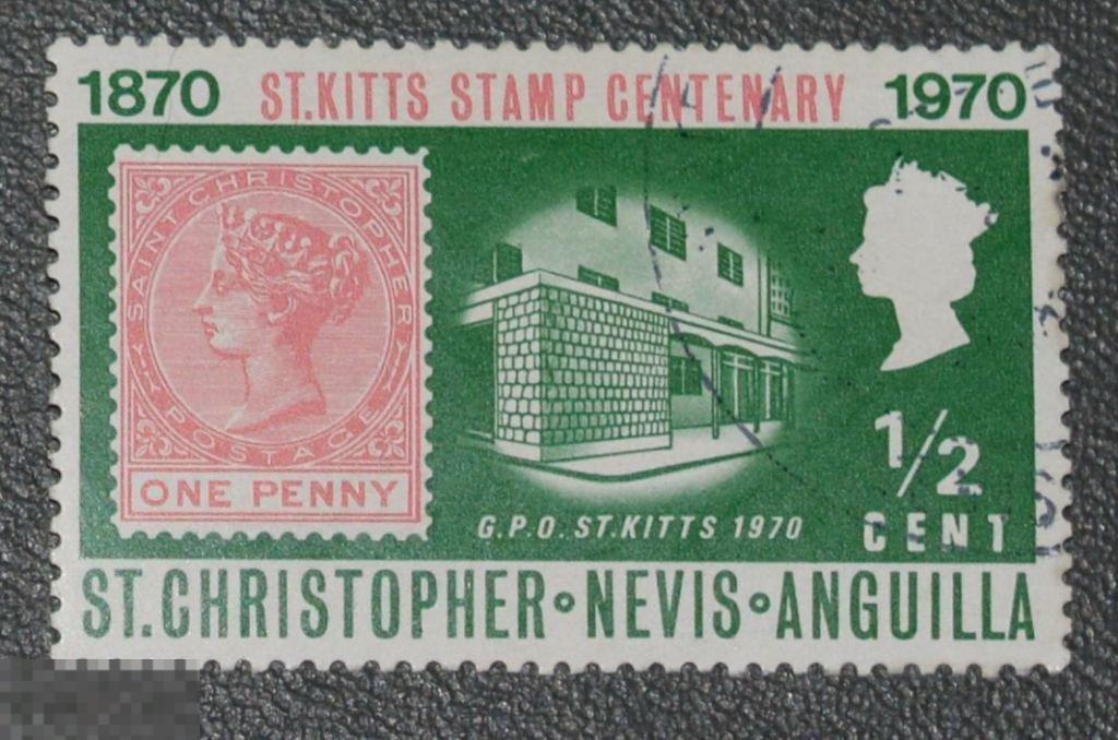 Сент -Кристофер Невис Ангилья  1970  Mi# 222  Марка на марке MNH