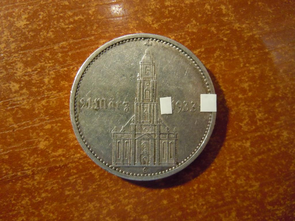 5 марок 1934г(E) Германия, 13,84гр, серебро, тираж-298 тыс.шт.