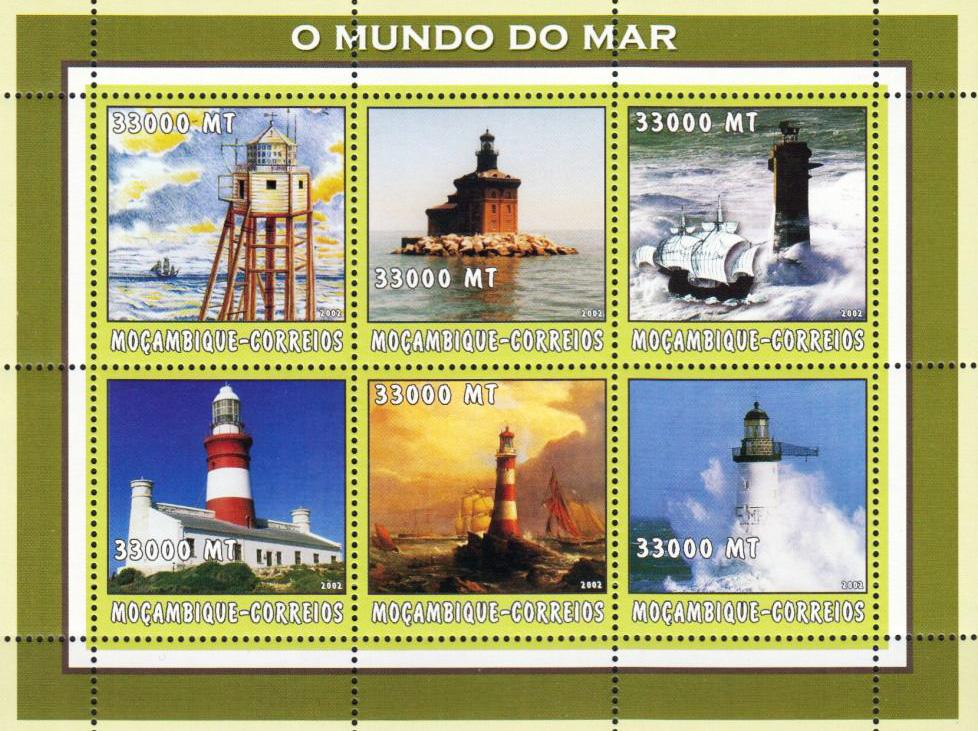 Мозамбик 2002. Архитектура. Маяки. Море. MNH**