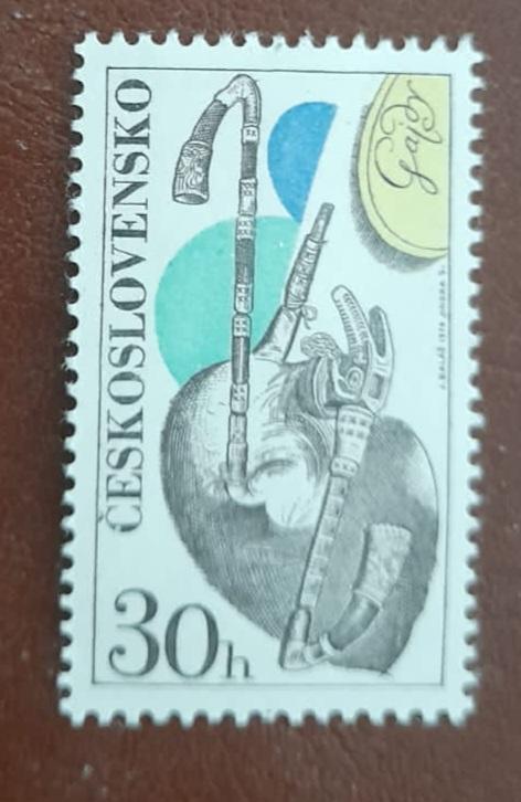 Чехословакия 1974 год  Музыкальные инструменты Волынка MNH