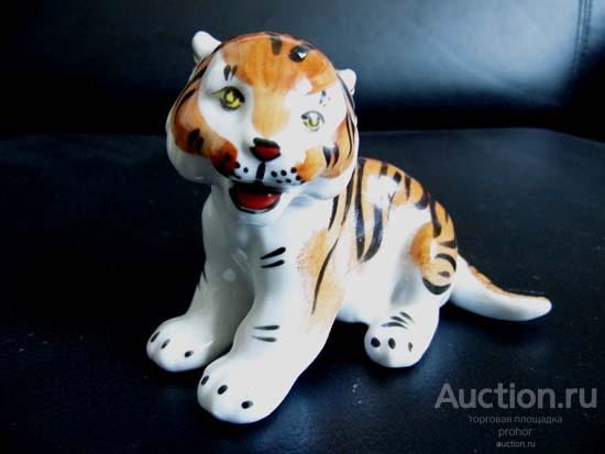 Тигрёнок. Фарфор. Вербилки. Клеймо 1990-2007 г.г