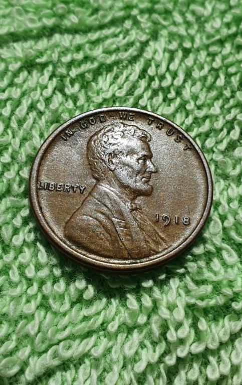 1 цент "Lincoln Cent", 1918 год !, США