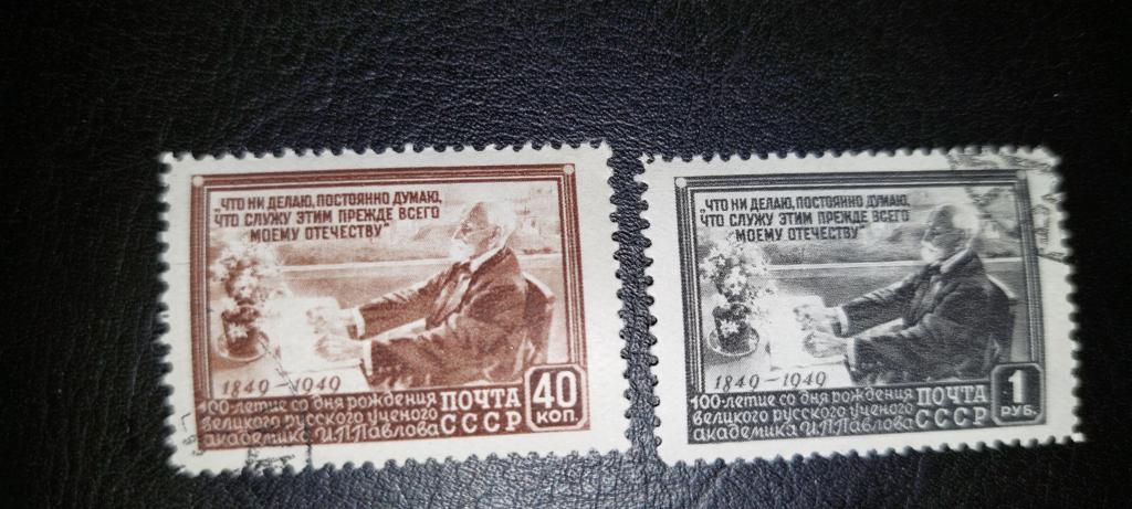 СССР. 100 лет со дня рождения И.П. Павлова. Серия. 1949. гаш