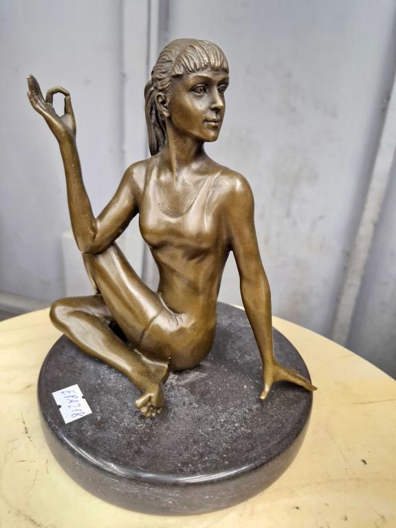 Обнаженная EPA-218 Йога. Девушка. Эротика. Бронза. Статуэтка.
