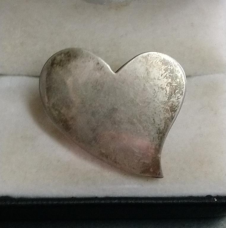 Серебряное кольцо сердце серебро 925 винтаж