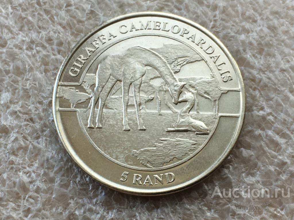 ЮАР Республика Венда 5 ранд рэнд 2018 Жираф Герб Слоны