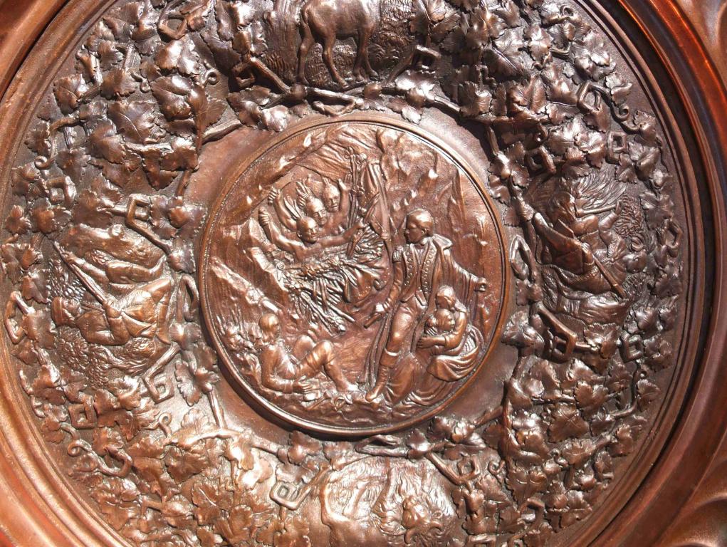 панно настенное Покорение американских индейцев , гальванопластика