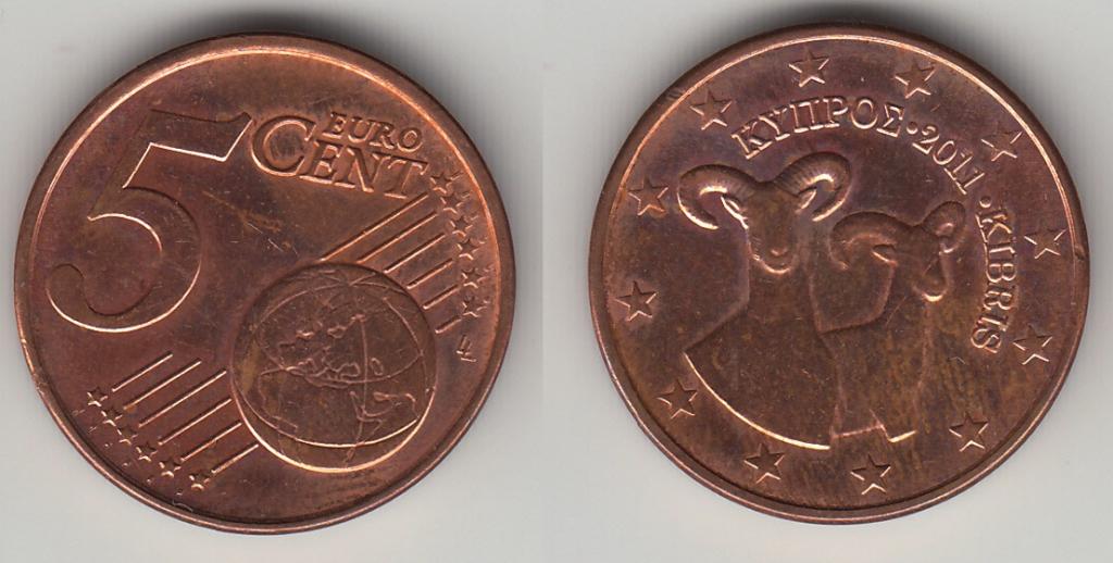 Кипр 5 центов 2011 М
