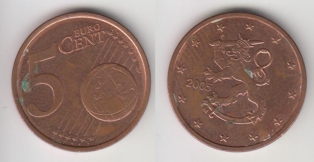 Финляндия 5 центов 2005 М