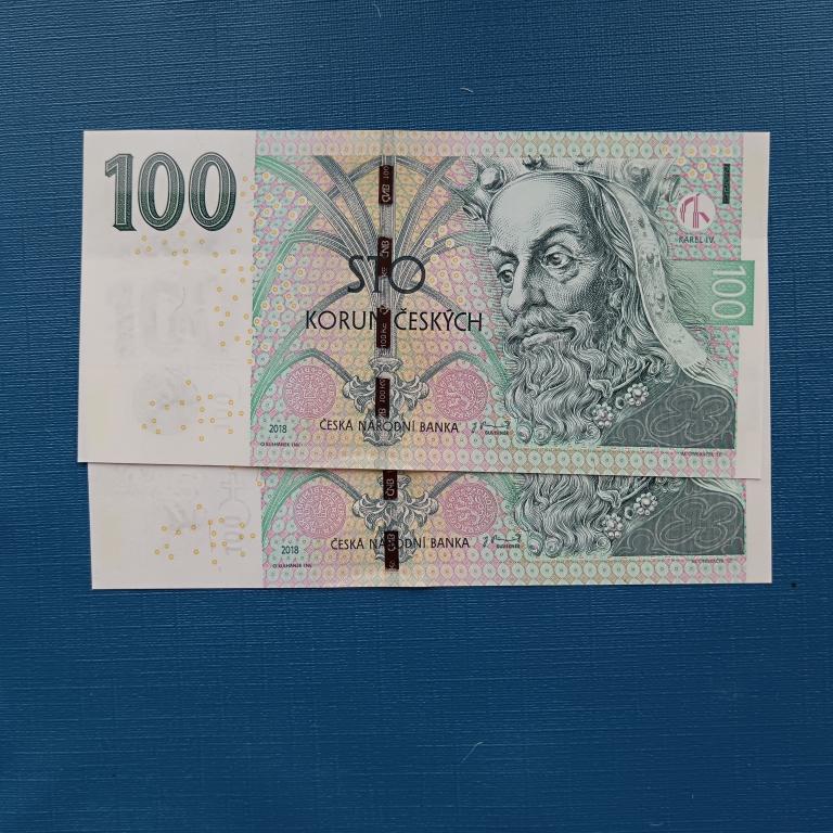 Чехия 100 крон 2018 год  ПРЕСС альбом 4