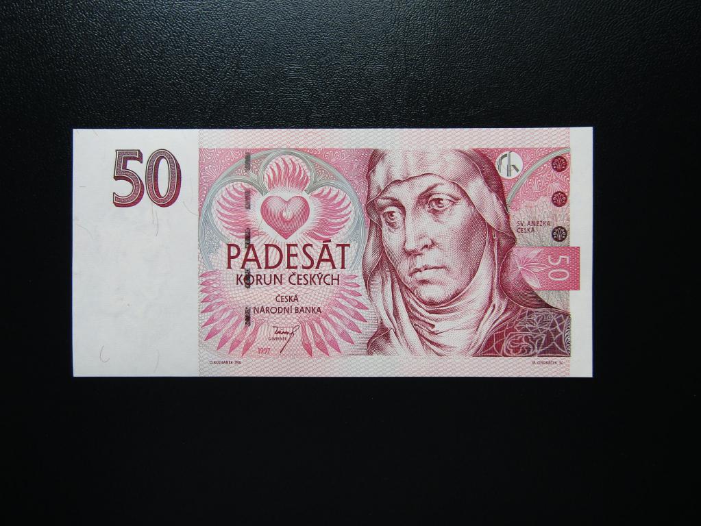 Чехия - 50 крон 1997г.  UNC. Префикс Е.