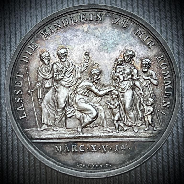 Австрия. Крестильная медаль  (1776-1835) г. Серебро