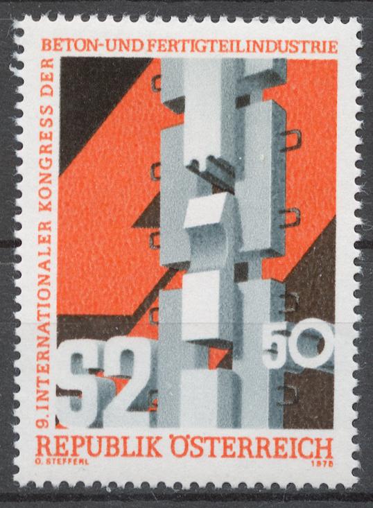 Австрия 1978 Mi# 1586** КОНГРЕСС ИЗГОТОВИТЕЛЕЙ БЕТОННЫХ БЛОКОВ