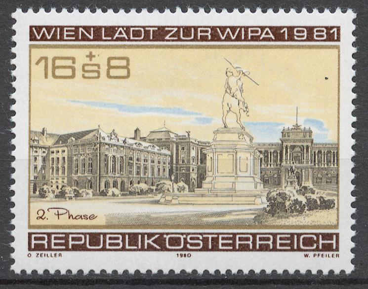 Австрия 1980 Mi# 1662** ФИЛ ВЫСТАВКА WIPA 1981
