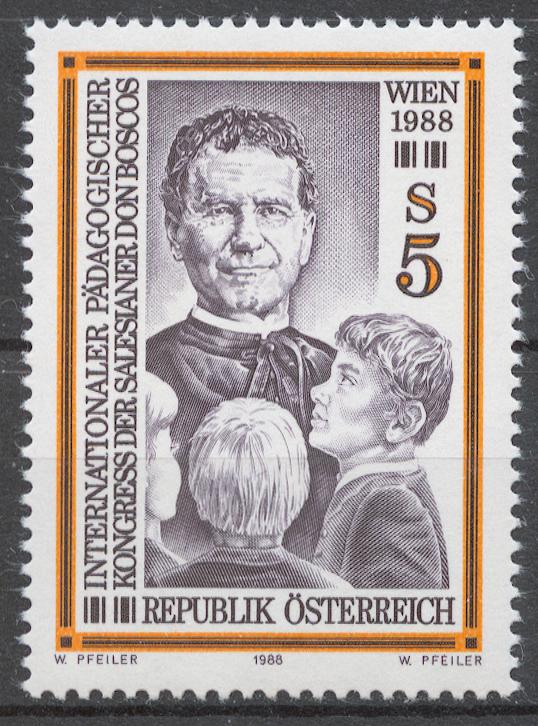 Австрия 1988 Mi# 1909** КОНГРЕСС ПЕДАГОГОВ, СВЯТОЙ ИОАНН БОСКО
