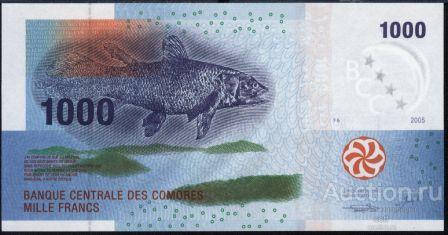 Коморские Острова P-16a 1000 Francs 2005 UNC