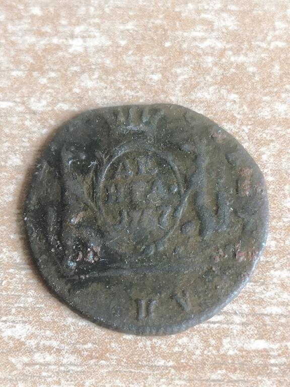 Денга 1767 КМ. Сибирская монета