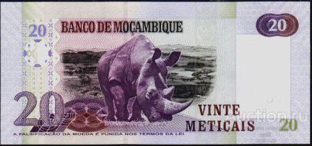 Мозамбик P-143a 20 Meticais 2006 UNC