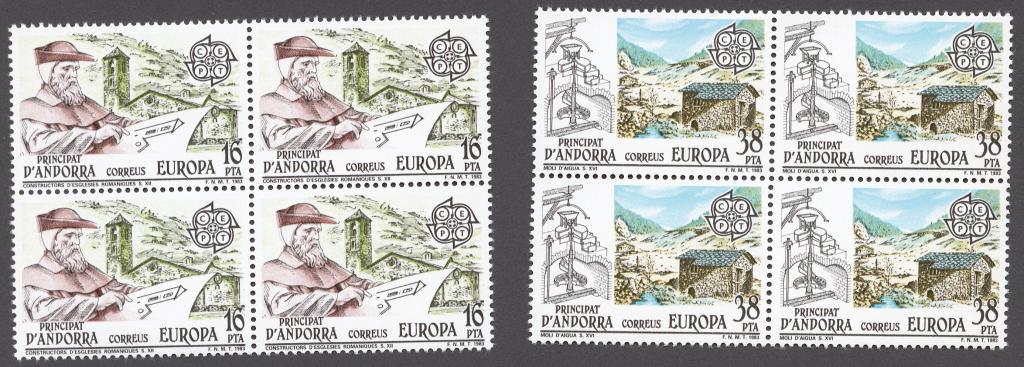 Андорра Испанская 1983 Mi# 165-66** ЕВРОПА СЕПТ, АРХИТЕКТУРА