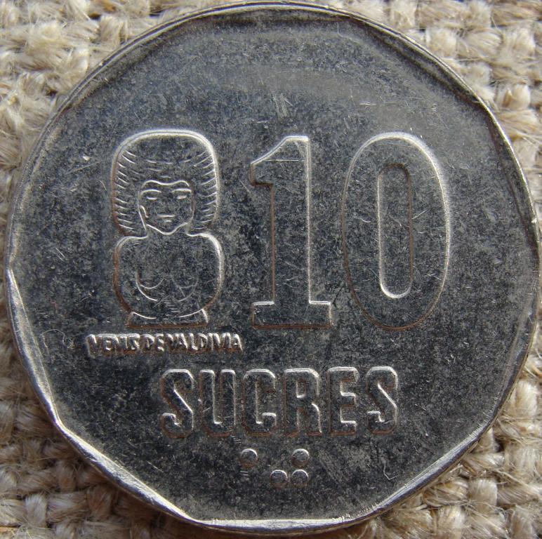 Эквадор 10 сукре 1991 год
